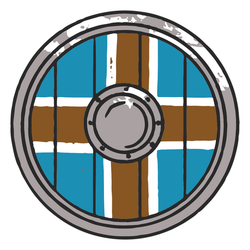 Classic viking shield for battle PNG Design