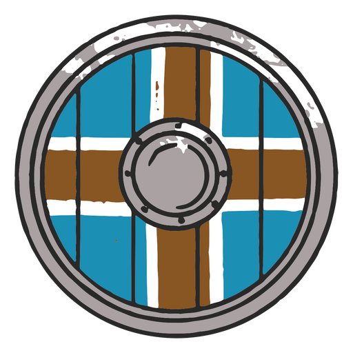 Escudo viking clássico para batalha Desenho PNG