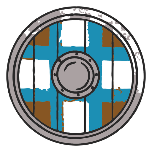 Classic viking shield for warriors PNG Design