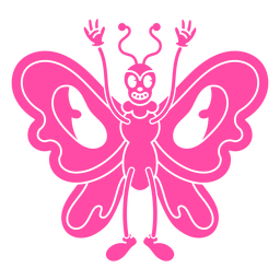 Psychedelic cut out butterfly PNG Design Transparent PNG