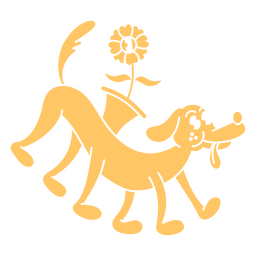 Psychedelischer ausgeschnittener Hund PNG-Design