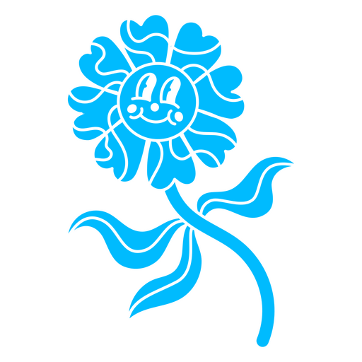 Flores psicodélicas cortadas Desenho PNG