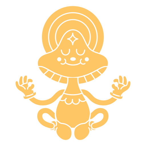 Cogumelo psicodélico cortado Desenho PNG