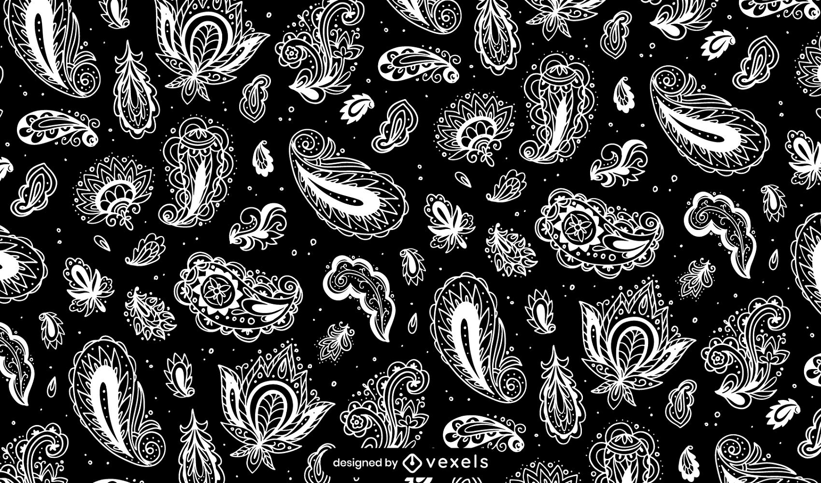 Diseño de patrón de pañuelo Paisley