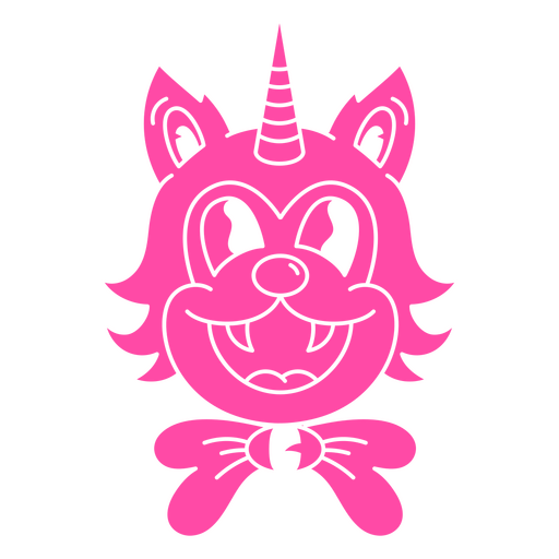 Carácter de perro unicornio Diseño PNG