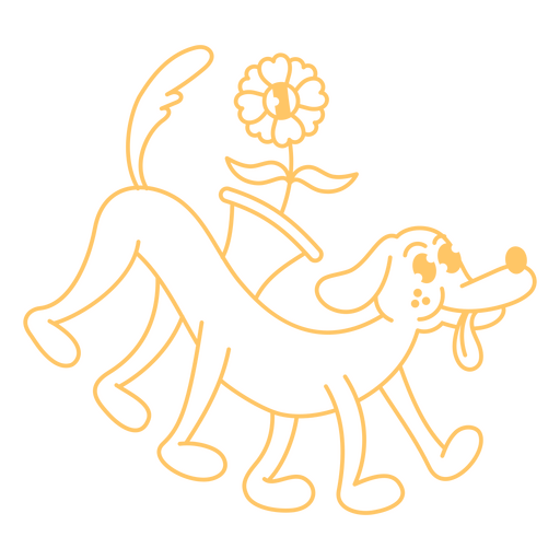 Sechs Fuß Hund PNG-Design