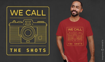 Diseño de camiseta de cita de fotografía de cámara.