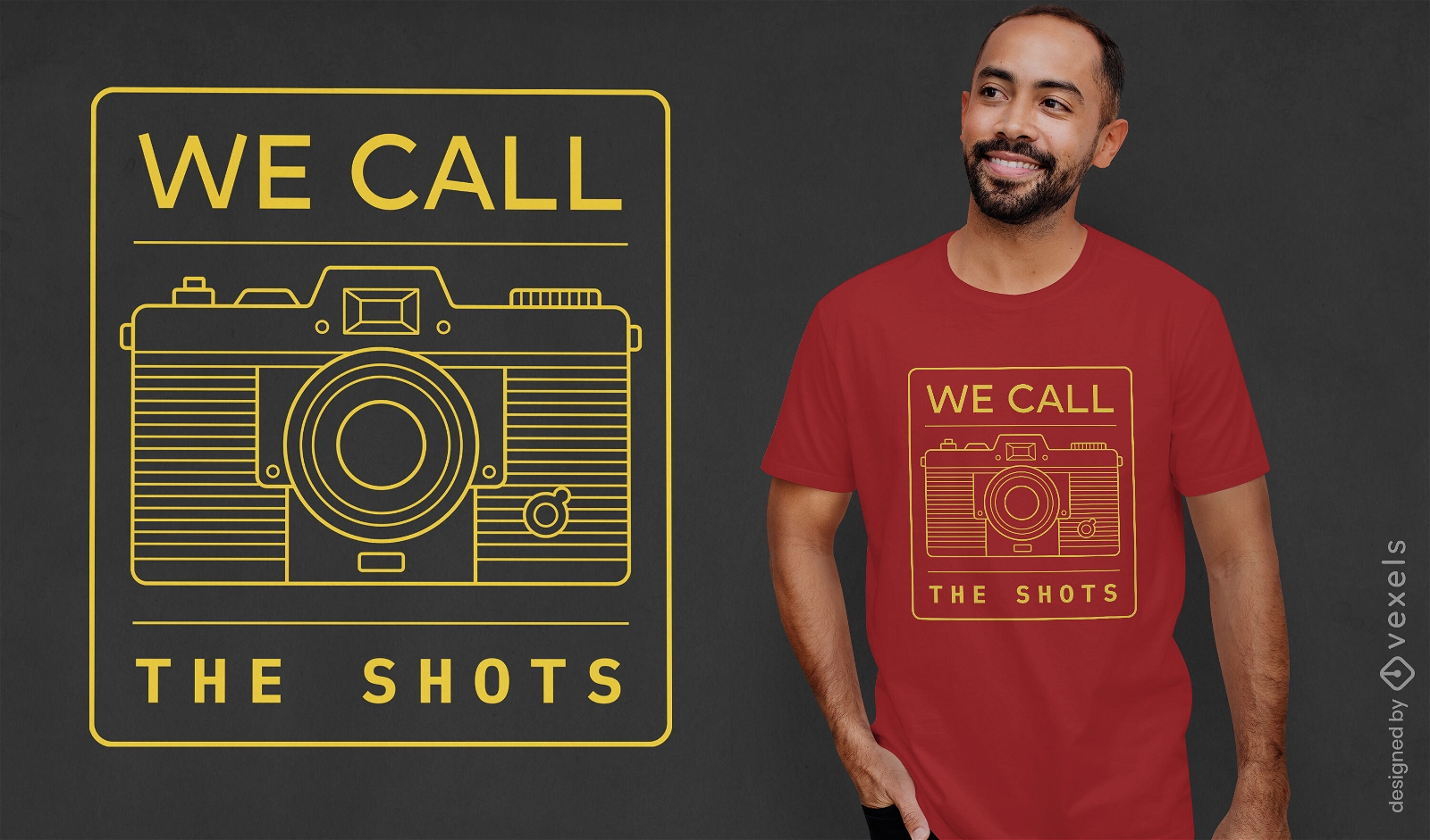 Diseño de camiseta de cita de fotografía de cámara.
