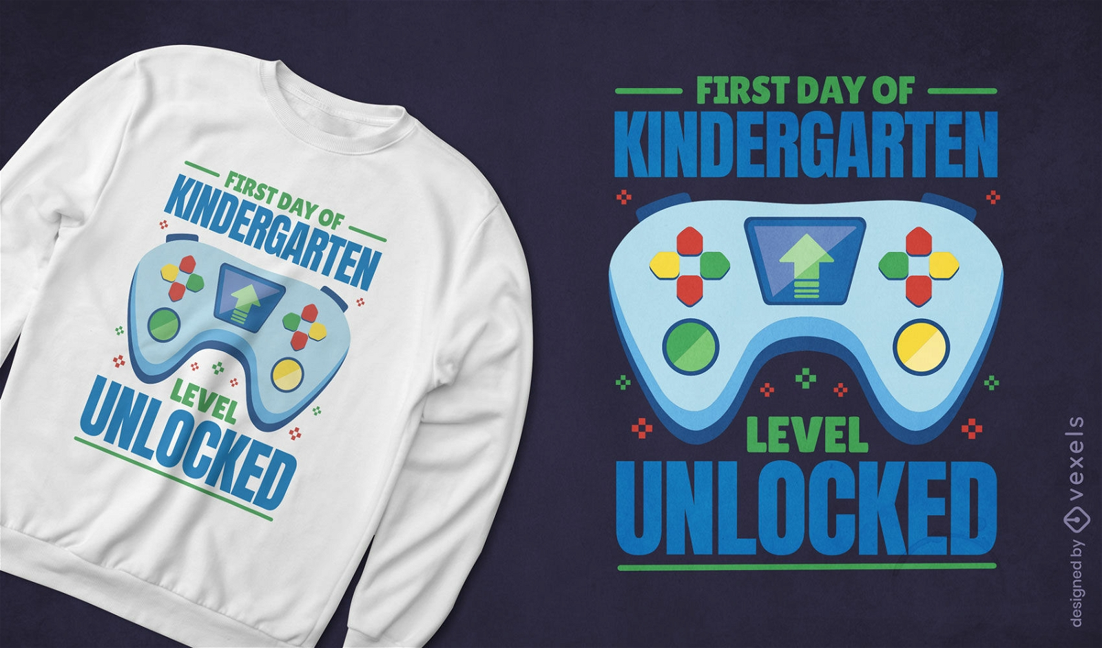 Joystick kindergarten unlocked t-shirt design