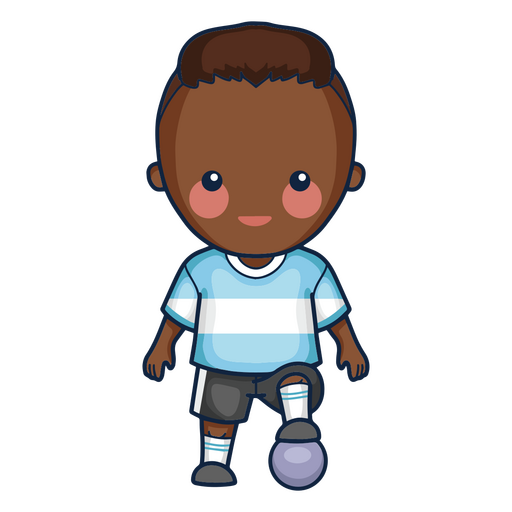 niño, con, pelota del fútbol Diseño PNG