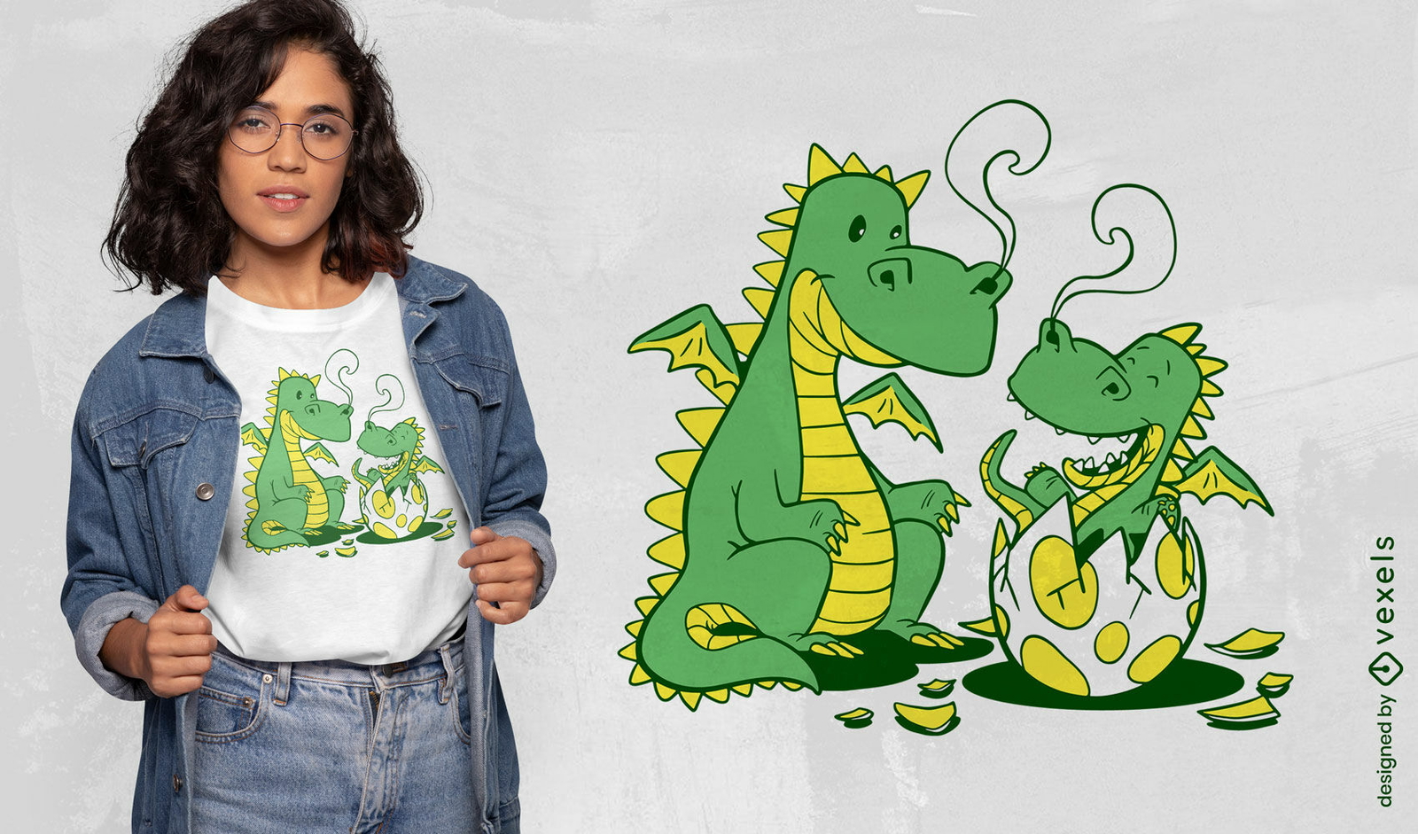 Großer Bruder Drache T-Shirt Design