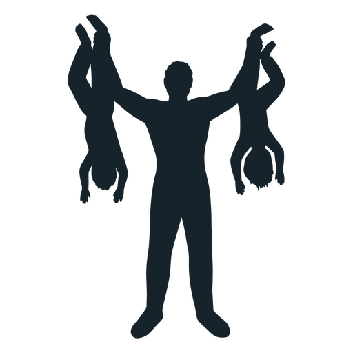 Father holding the kids PNG Design