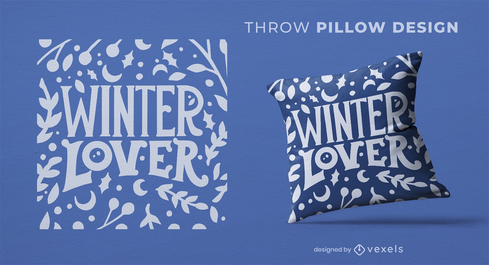 Diseño de almohada de tiro amante del invierno