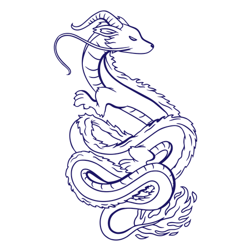 Encantamento do dragão asiático mítico Desenho PNG