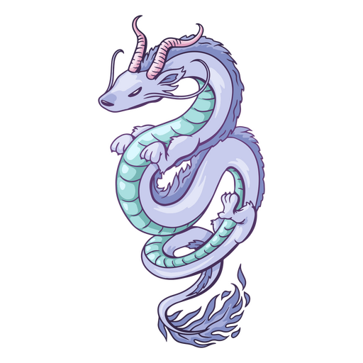 Asian dragon showing its greatness PNG Design