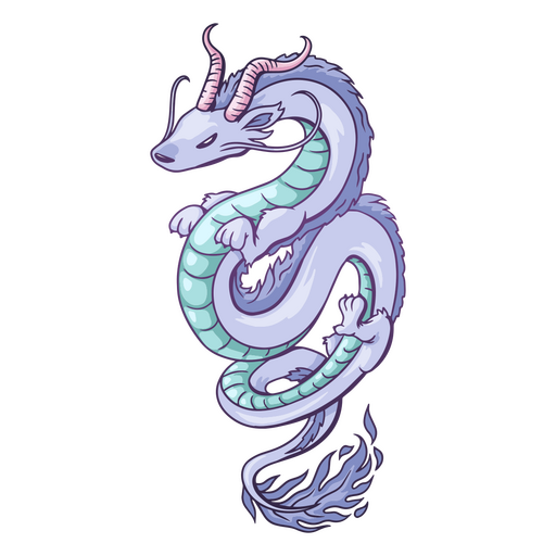 Asiatischer Drache, der seine Größe zeigt PNG-Design