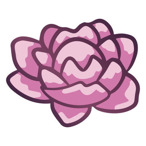 Flor rosa con p?talos delicados Diseño PNG