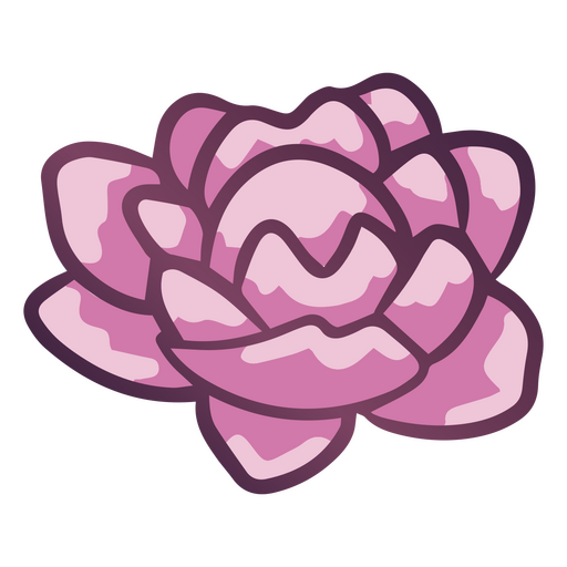 Rosa Blume mit zarten Blütenblättern PNG-Design