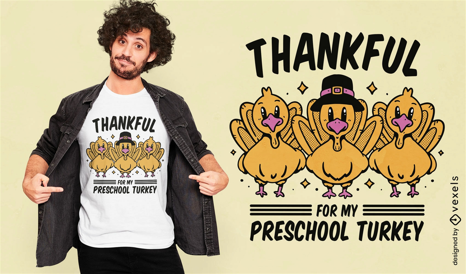 Preschool turkey t-shirt design