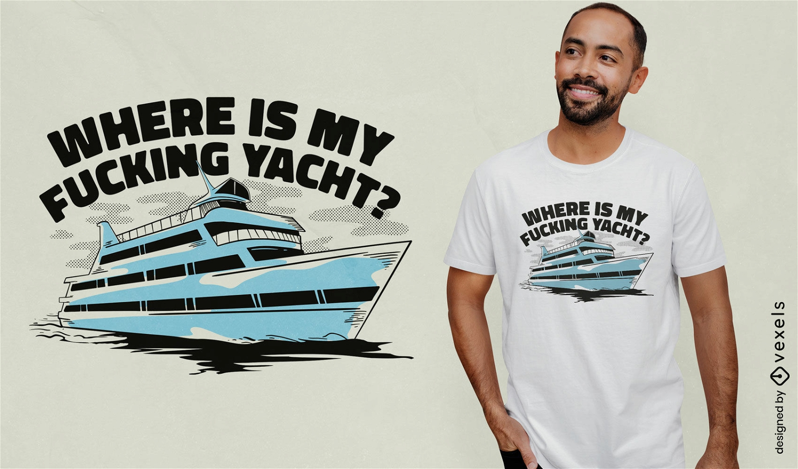 Where is my yacht t-shirt design