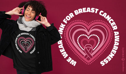 Brustkrebs-Bewusstseins-T-Shirt-Design