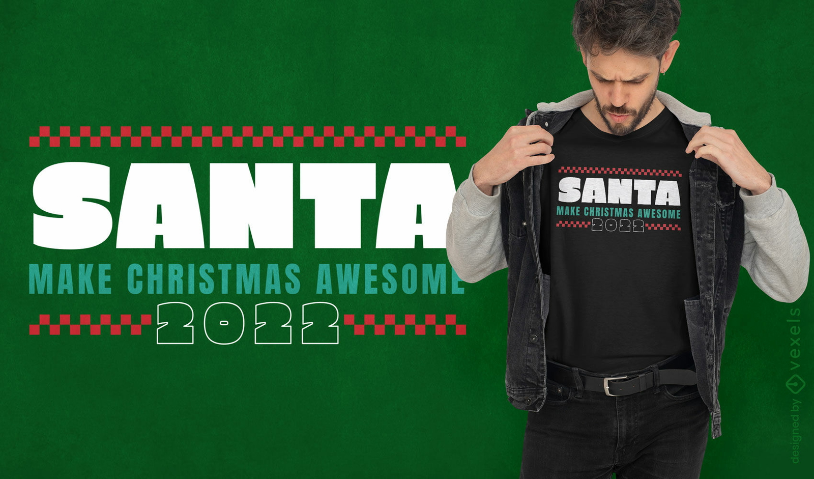 Design de camiseta de citação de natal de papai noel