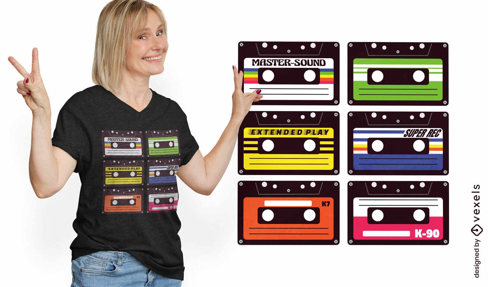 Cassette composition t-shirt design