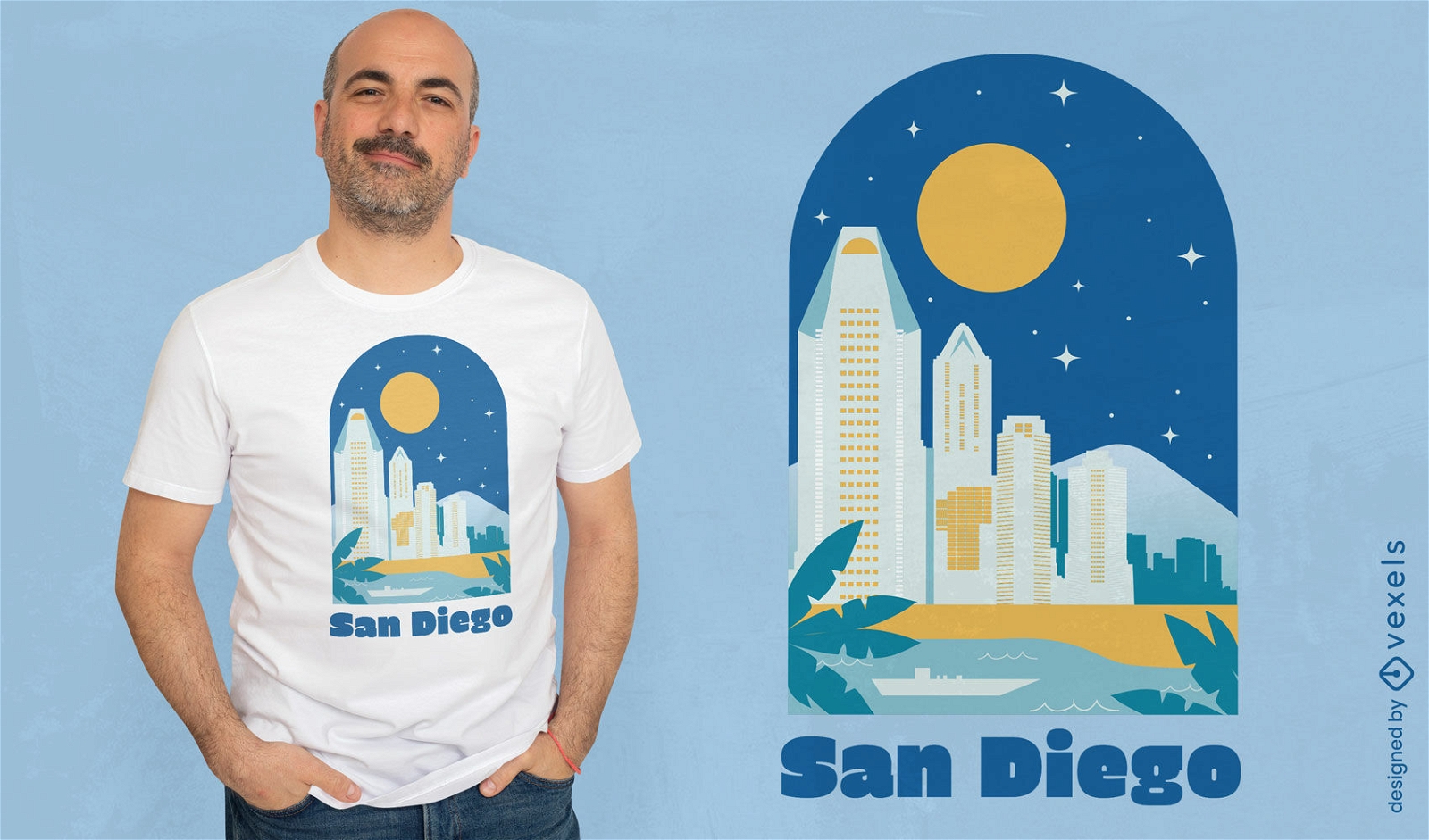 T-Shirt-Design der Stadt San Diego