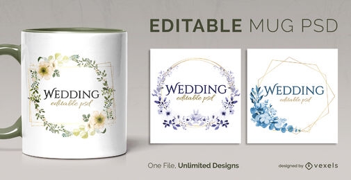 Wedding scalable mug template