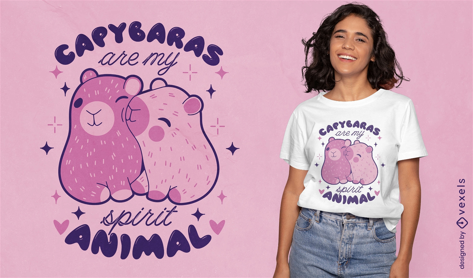 Capybara-Kuss-T-Shirt-Design