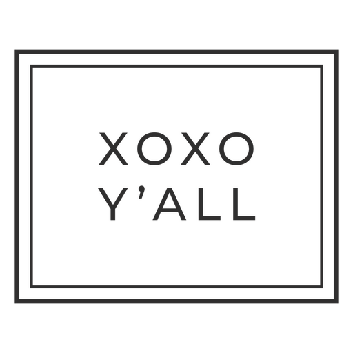 Xoxo y'all poster PNG Design