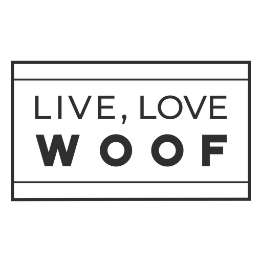 Live love woof poster PNG Design