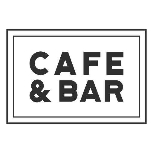 Cafe & bar poster PNG Design