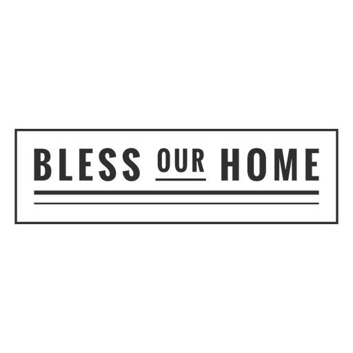 Bless our home poster PNG Design