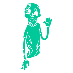 Zombie character cartoon PNG Design
