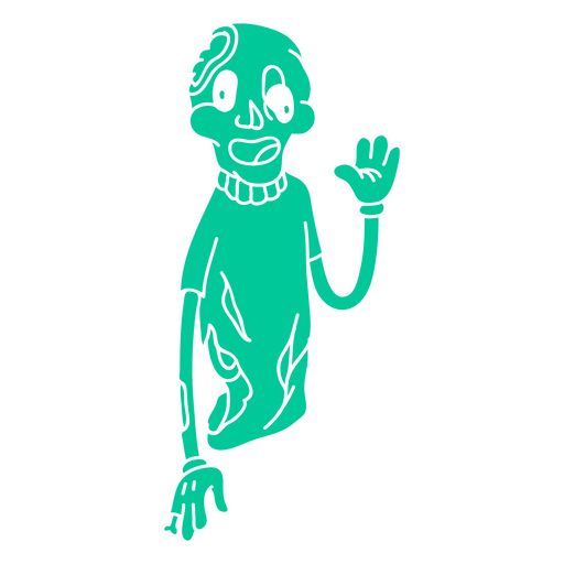 Zombie-Charakter-Cartoon PNG-Design