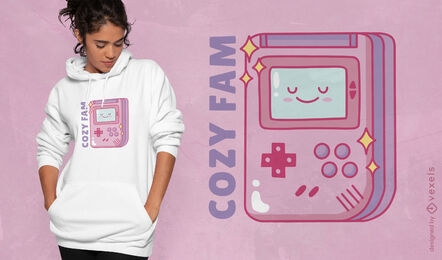 Rosa Videospiel-Controller-T-Shirt-Design