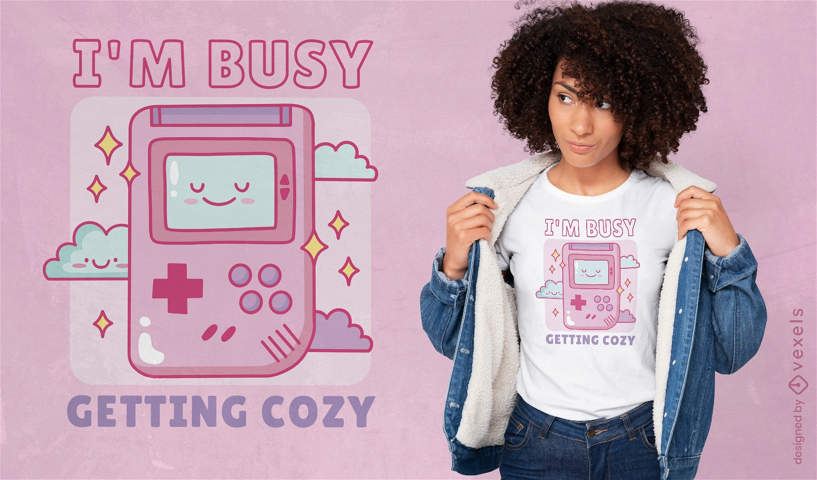 Getting cozy gaming console t-shirt design