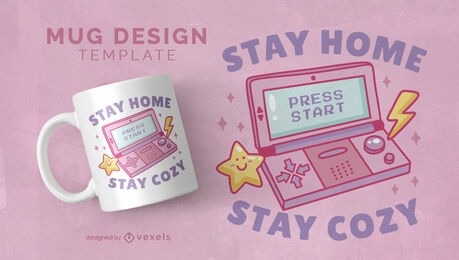 Cute gaming console mug design