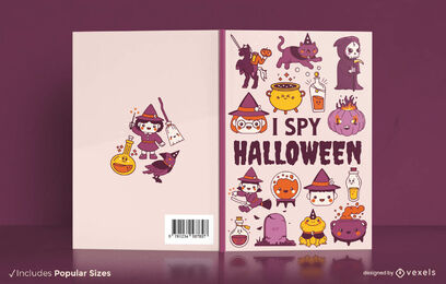 I spy Halloween book cover design