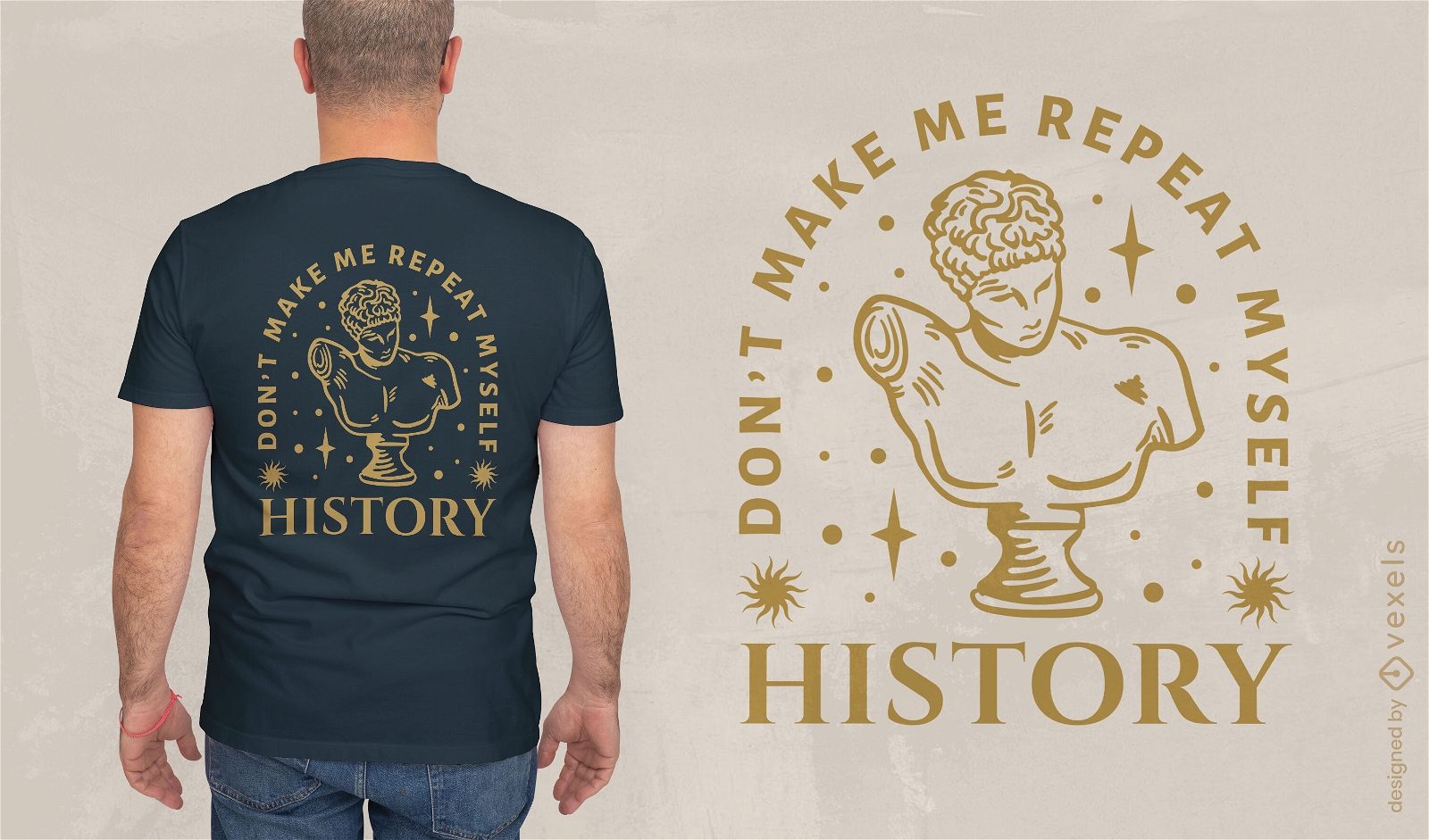Diseño de camiseta de amante de la historia.