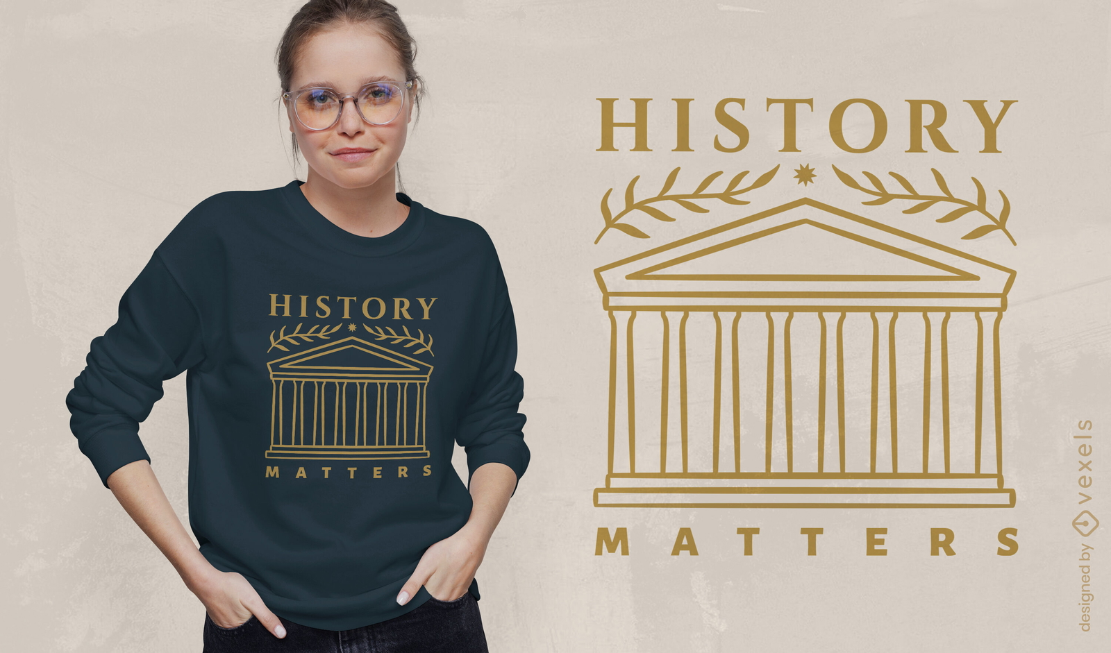 A história importa design de camiseta