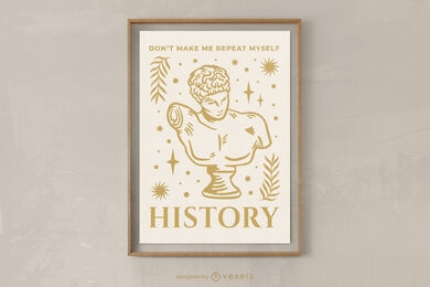 History sculpture poster design