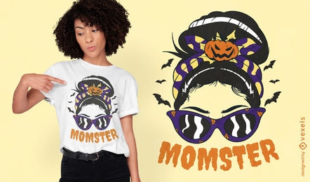 Woman with halloween headband t-shirt design