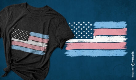 Design de camiseta com a bandeira Trans EUA