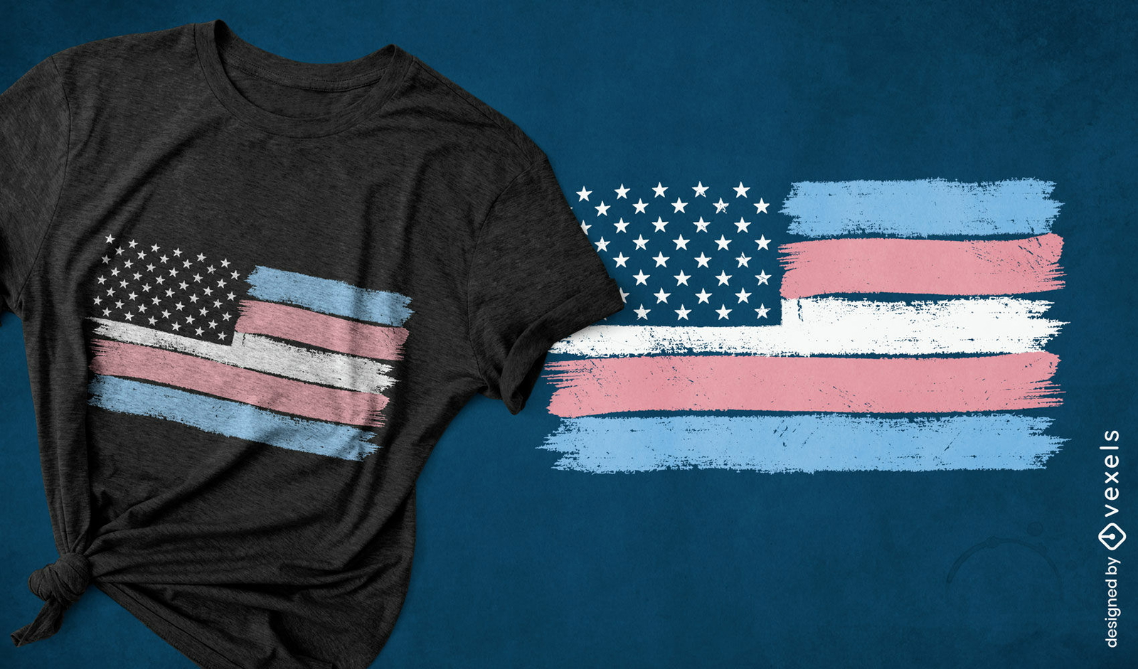 Diseño de camiseta de bandera Trans USA