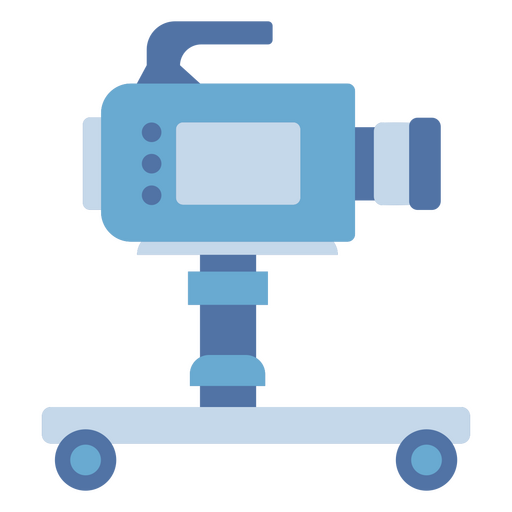 Icono de videocámara azul y gris Diseño PNG