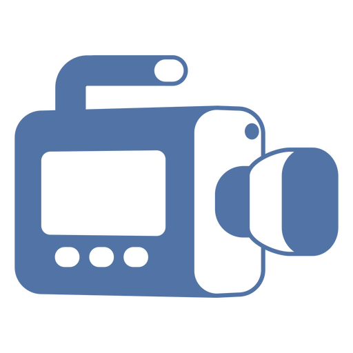 Icono de videocámara azul Diseño PNG