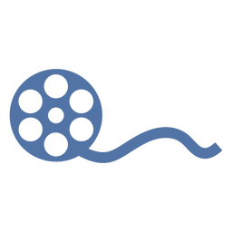 Blue and white movie film icon PNG Design