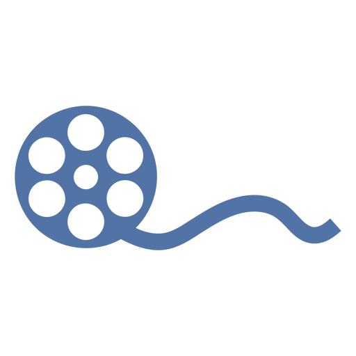 Ícone de filme de filme azul e branco Desenho PNG